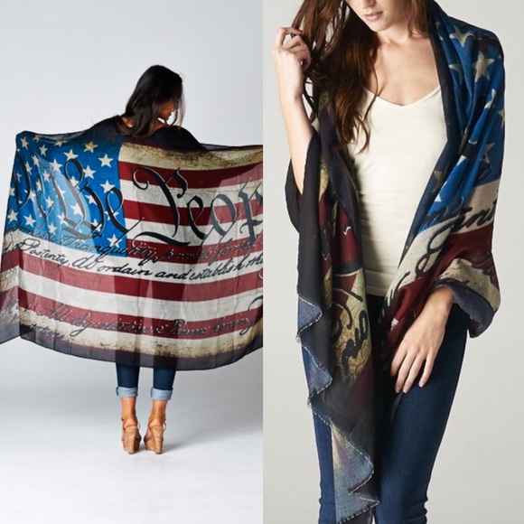 WE THE PEOPLE Wear as a Scarf , Shawl , or Sarong - Picture 3 of 3